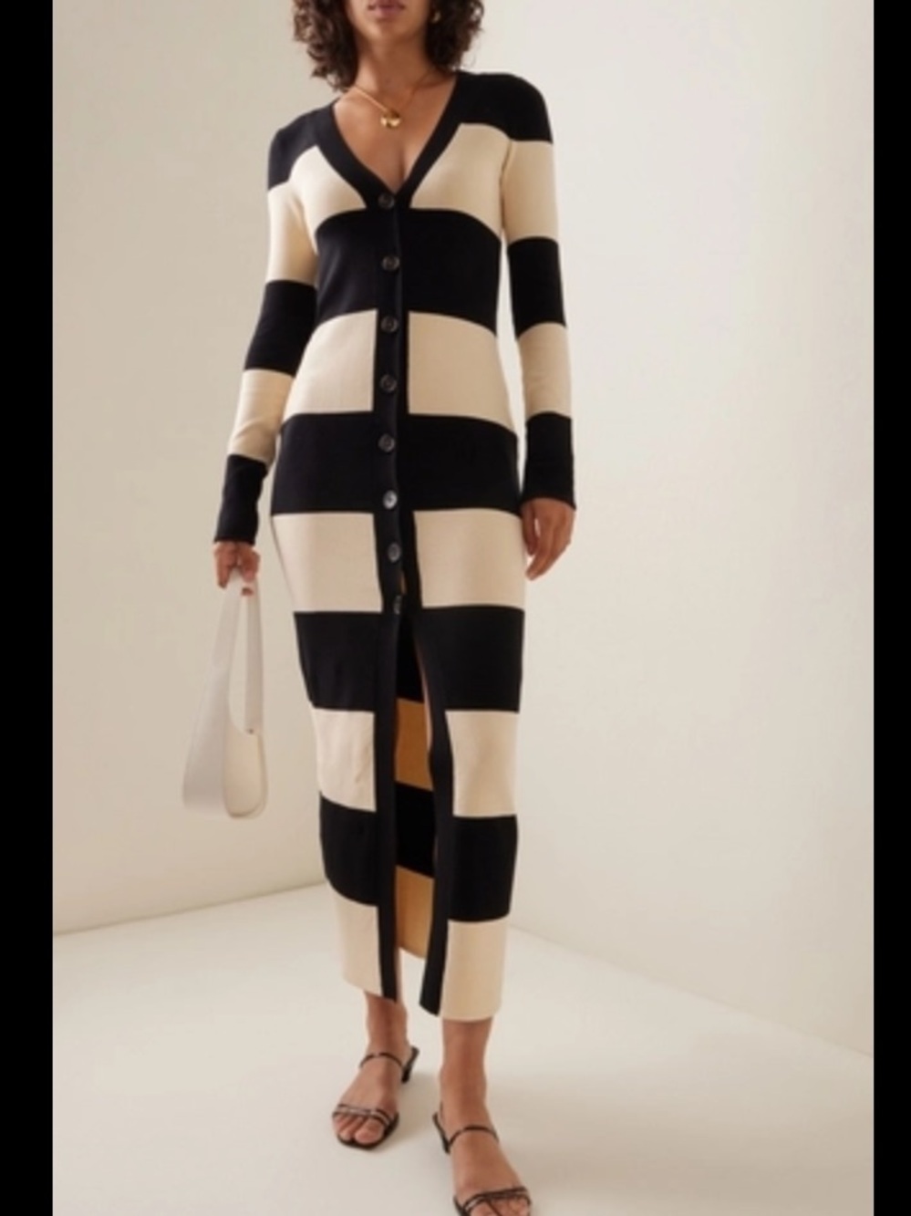 Posse Exclusive Theo D Jersey Maxi Cardigan Dress Sz Small